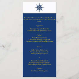 Menu Náutico de Casamento Amarelo Marinho de Compa