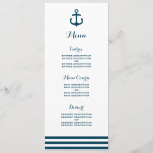 Menu Náutico de Casamento de Marinhos