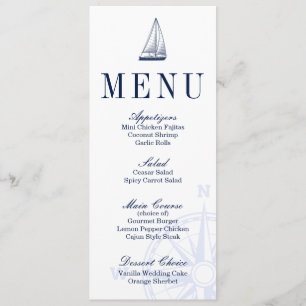 Menu Náutico de Casamento em veleiro