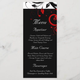 Menu Nave Negra, Branca, Vermelho Inverso