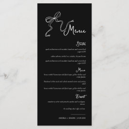 Menu Negra Arco Desenhado à Mão Branca