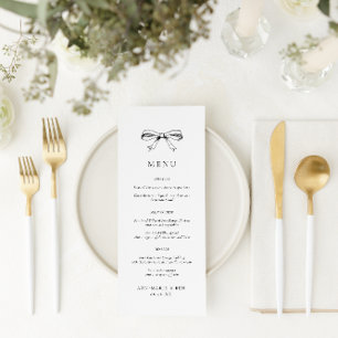 Menu Negra Arco Desenho da Mão Vintage