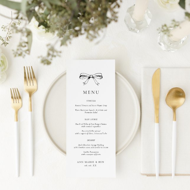 Menu Negra Arco Desenho da Mão Vintage (Criador carregado)