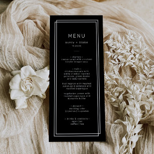 Menu Negra Moderno / Conjunto AVERY