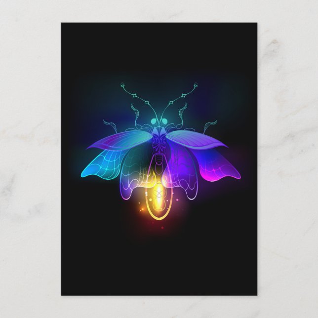 Menu Neon Firefly a preto (Frente)