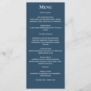 Menu Night Sky Stars Marinho Azul Branco