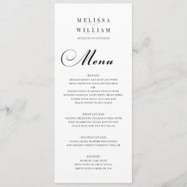 Menu Noiva de Script e Casamento de Groom