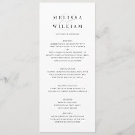 Menu Noiva de Script Elegante e Casamento de Ampersand