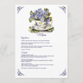 Menu Noiva Floral Crepúsculo Futuro Prímula Comum