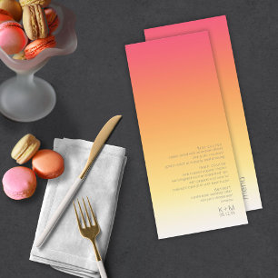 Menu Núm. Gradient Wedding Hot Summer ID741