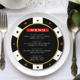 Menu Número da Tabela de Recepção de casamento do Poker