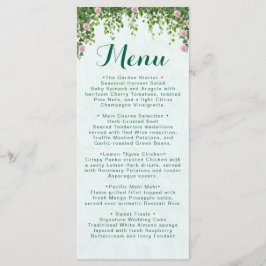 Menu Número de Mesa de Casamento Botânico com Hera Eleg