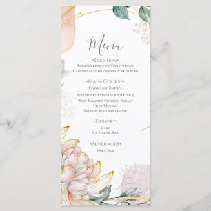 Menu O Casamento de Florais da Estrutura Aureata