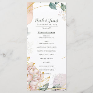 Menu O Casamento de Folhagens Florais Quadro Aureato