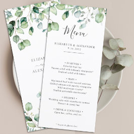 Menu O eucalipto elegante deixa um casamento simples e 