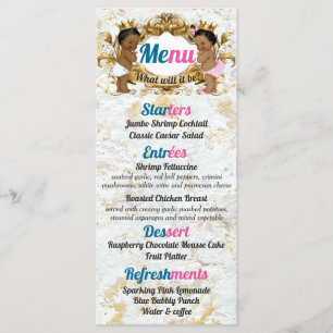 Menu O género africano elegante de Pink Blue revela