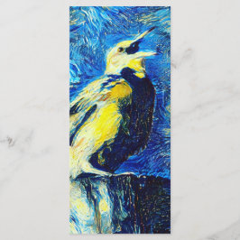 Menu O marcador do estilo Bird VanGogh do Solitário