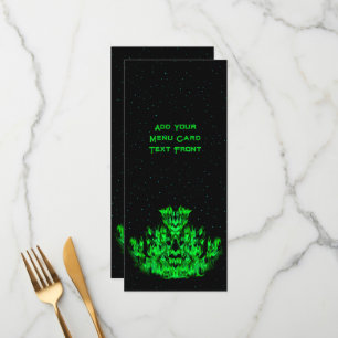 Menu O monstro verde da chama no céu estrelado