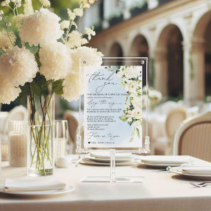 Menu Obrigado de Nápoles Minimalista Rosa Rosa Branco A