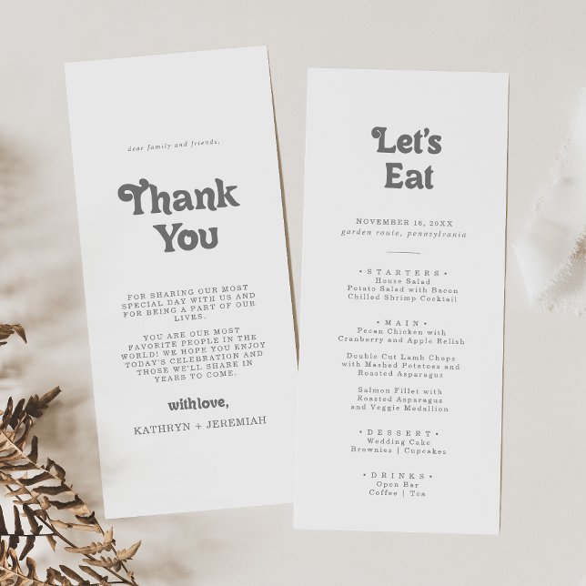 Menu Obrigado Formal Simples e Casamento (Criador carregado)