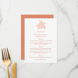 Menu Oceano Tartaruga, Casamento de Praia de Coral Suav