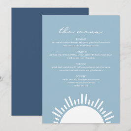 Menu OCEANSIDE Light Blue Sun Ocean Thema