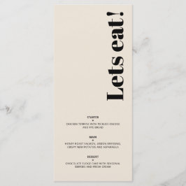 Menu OLIVIA Modern Almond Black Celestial Convidado