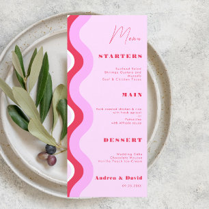 Menu Onda Retroativa Negrito Curva Stripes Rosa e Casam