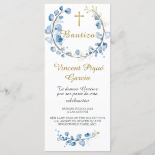 Menu Oraciones Cortas Bautizo Tarjeta