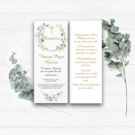 Menu Oraciones Cortas Bautizo Tarjeta