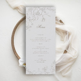 Menu Orchids Reverie Ivory Formal Traditional Wedding