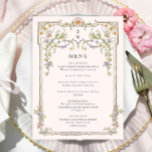 Menu Ornamentado Vitoriano Grace Bohemian Janto Casamen<br><div class="desc">Para mais personalização,  clique em "Personalizar este modelo" e,  em seguida,  em "Editar usando a Ferramenta Design". Na moda fácil de usar modelos de casamento,  mais itens disponíveis na loja (convites,  rsvp,  cartas de agradecimento,  papelaria e decoração). Se precisar de ajuda ou itens correspondentes,  entre em contato comigo.</div>