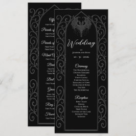 Menu Ornate border Gothic Wedding Program