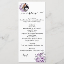 Menu Orquid Editable Photo Wedding