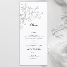 Menu Orquídea Elegante Casamento Formal Tradicional Bra