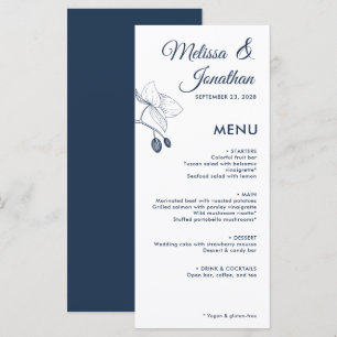 Menu Orquídeas elegantes casamento florístico romântico