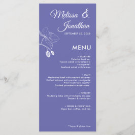 Menu Orquídeas Elegantes Homens românticos do casamento