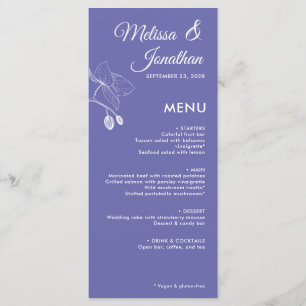 Menu Orquídeas Elegantes Homens românticos do casamento