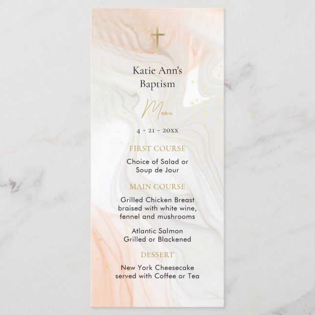 Menu Ortodoxo das Águas Cristãs do Batismo Leve (Frente)