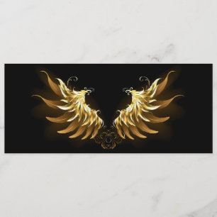 Menu Ouro Angel Wings sobre fundo preto