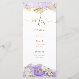Menu ouro lavanda