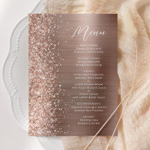 Ouro Rosa Glam Glitter Script Casamento