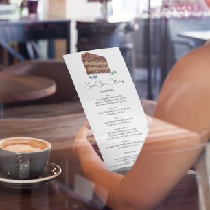 Menu Padaria de Bolo de Chocolate Aquarela, Preço do Ca