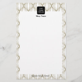 Menu Padrão de Geometria Moderna Branco