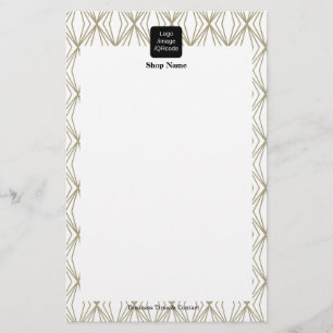 Menu Padrão de Geometria Moderna Branco