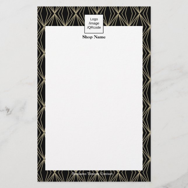 Menu Padrão de Geometria Moderna Preto (Frente)