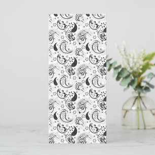 Menu Padrão Paisley Preto e Branco – Arte Textil Elegan