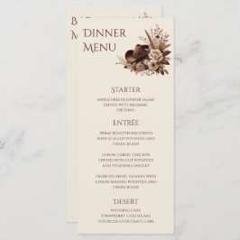 Menu País Elegante Moderno Ocidental- Floral