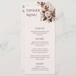 Menu País Elegante Moderno Ocidental- Floral