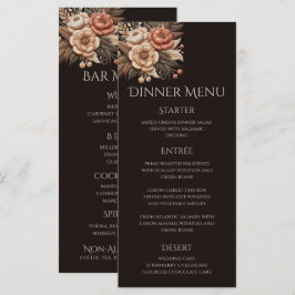 Menu País Elegante Moderno Ocidental- Floral